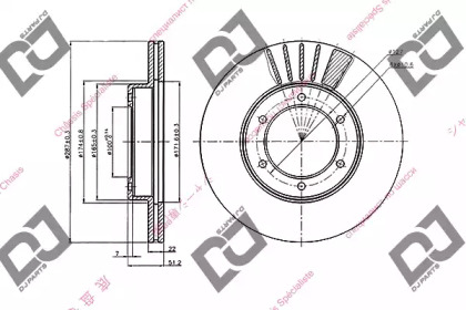 Тормозной диск DJ PARTS BD2027